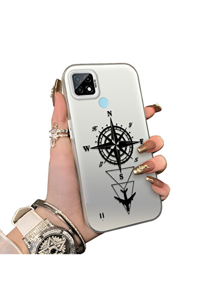 ucuc حافظة حماية للعدسات من السيليكون الصلب الأكريليكي المتوافق مع Realme C21