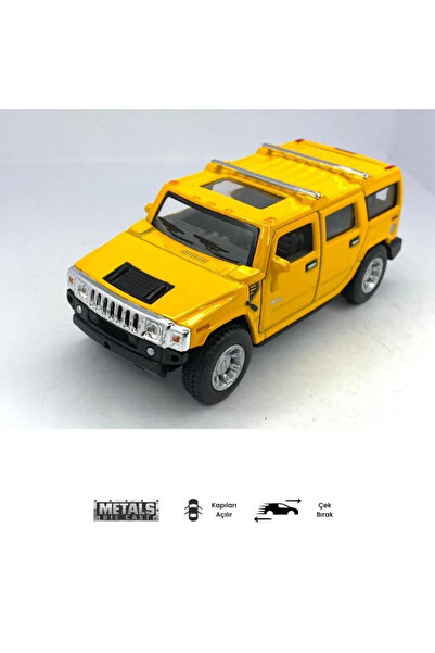 Shoplandu سيارة هامر H2 SUV موديل 2008 مصنوعة من المعدن - سيارة لعبة قابلة لل...