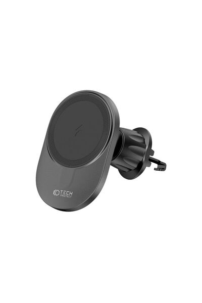 Tech-Protect Suport auto magnetic V1 și încărcător wireless de 15 W, negru