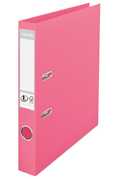 Esselte Laminated Inside Outside Lever Arch File 5 Cm Pink No.1 Power