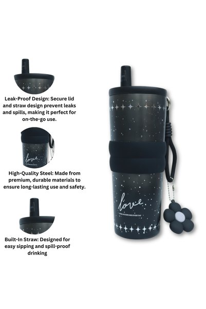LITTLE ANGEL - Kids Water Bottle 710 Ml, 316 Stainless Steel Straw Cup