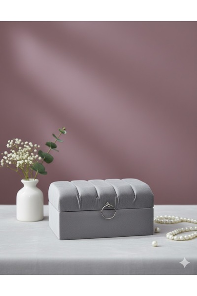 Duru Çeyiz Sandıkları Lüks Kadife Makyaj Sandığı