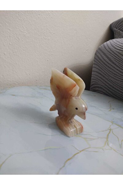 YILMAZ MERMER YEŞİL ONXY TAŞ KUŞ MODELİ FİGÜRÜ VE PEÇETELİK