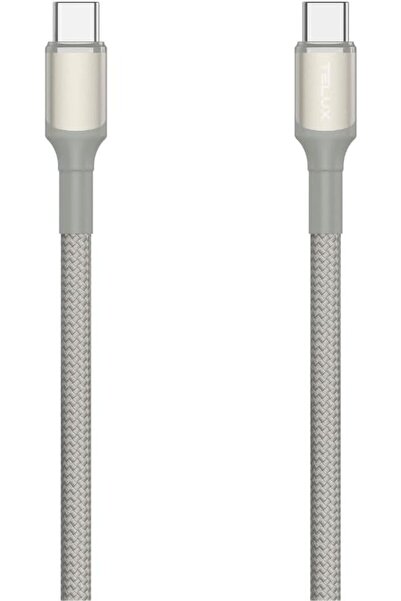 telux FLEXIX 60W USB-C to USB-C Braided Cable 1m, Laptop Compatible, 10K+ Ben...