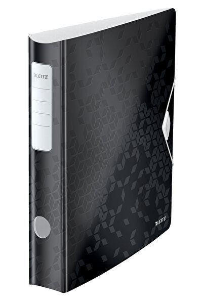 Leitz Dosar laminat cu pârghie 5 cm, 180 grade, negru, activ WOW