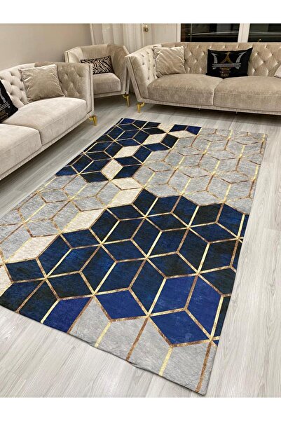 NEU HAUS Elastic Carpet Cover Washable Carpet Cover Modern Striped Cover Spon...