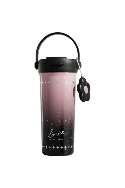 LITTLE ANGEL زجاجة ماء للأطفال سعة 550 مل مع ماصة، مصنوعة من الفولاذ المقاوم ...