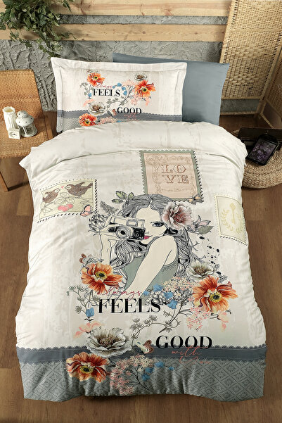 First Choice Feels 100% Cotton Satin 200 Tc (80 Thread) Single Duvet Cover Set