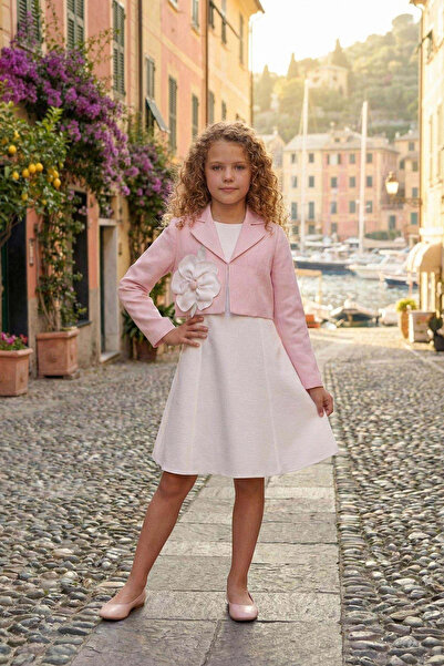 Pamina 8-15 Floral Touch Jacketed Dress Ecru