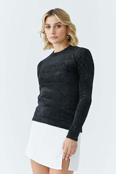 ModaPlaza Pulover de tricotaj cu barbă pentru femei 5553