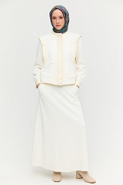 Setrms Yüksek Yakalı Örme Ceket