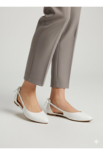 Ertaticaret Balerinma Mary Jane Strap Lth White Women's Shoes