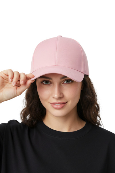moda nokta Basic Hat - Pink 100% Cotton Gabardine Unisex Model