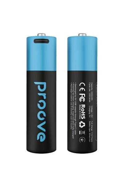 Proove Rechargeable AA Batteries 2400 mWh Li-Ion Set