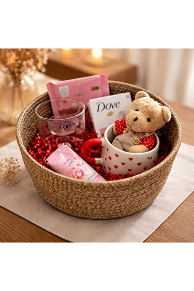 MyMomento SEVGİLİ SEPETİ - Mumluk/Fincan/Çikolata/Ayıcık/El kremi & sabun