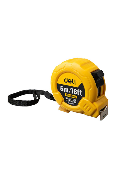 DeliTools Ruletă autoblocantă Deli Tools EDL9005Y, 5 m/19 mm, galbenă