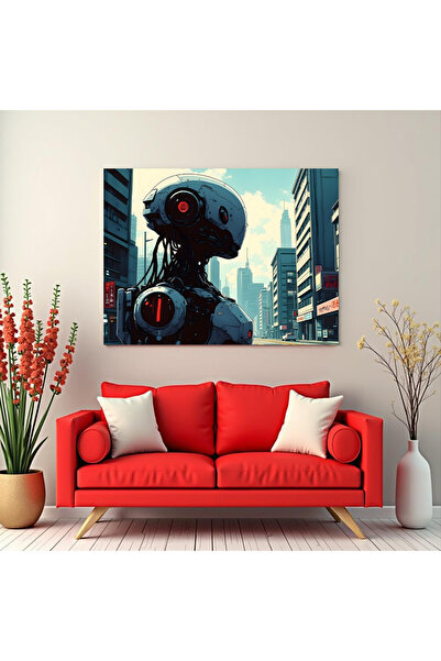 Printees Painting - Cyberpunk Robot - Canvas on frame
