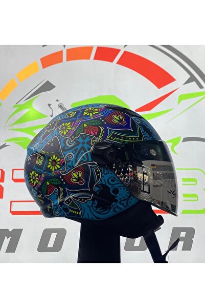 Sway FİBBA Sw 765 Spring Blue Yarım Kask