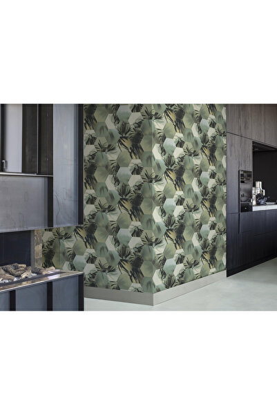 bn walls Geometric wallpaper exotic leaves textured vinyl Edward van Vliet