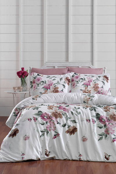 First Choice Serra 100% Cotton Satin 200 Tc (80 Thread) Single Duvet Cover Set