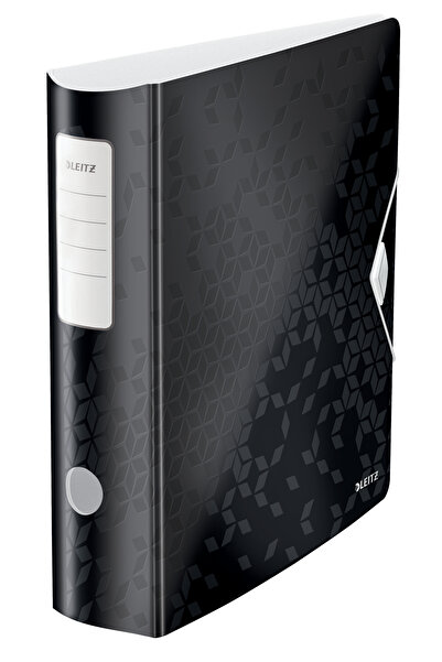 Leitz Dosar laminat cu pârghie 8,2 cm, 180 grade, negru, activ WOW