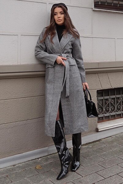 Lijuri Belted Textured Cashmere Coat 7122