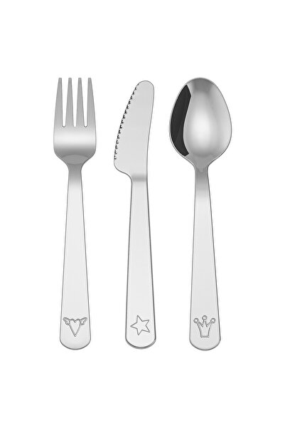 IKEA Set de tacâmuri FABLER, 3 piese, oțel inoxidabil