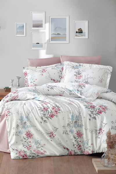 First Choice Leena %100 Pamuk Saten 200 TC (80 Tel) Tek Kişilik Nevresim Takımı