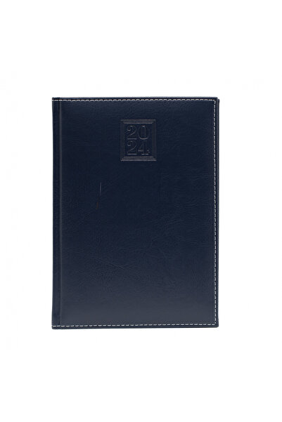 Herlitz 2024 DeLuxe dated diary, A5 format, 352 pages, dark blue color