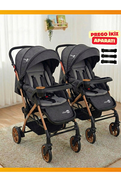 modabebekler İkiz Bebek Arabası | Birleşip Ayrılabilen, Çift Yönlü Kullanım, ...