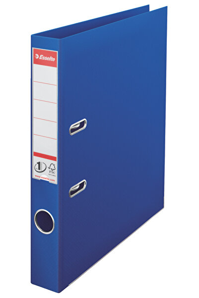 Esselte Dosar laminat cu pârghie, interior exterior, 5 cm, albastru, nr. 1 Power