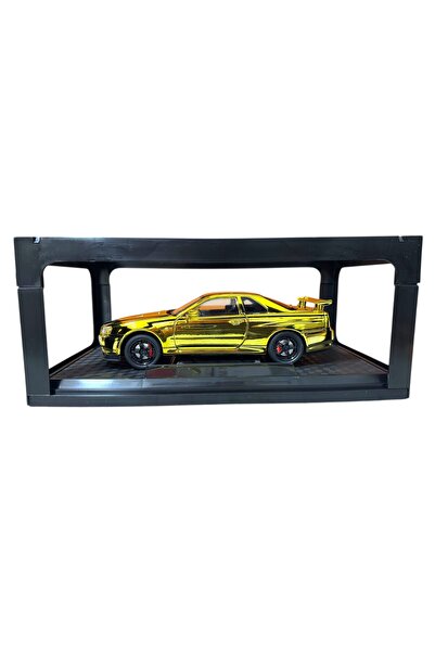 TOYSTURKA 1:24 Metal Model Koleksiyon Araba Nissan Skyline GT-R R34 Parlak Sa...
