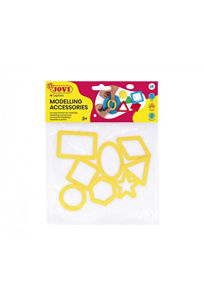 Jovi Set de 8 șabloane pentru plastilină - Forme geometrice