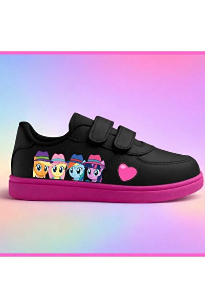 lias desing Colorful Bony Horses Printed Black Pink Sole Printed Band Childre...