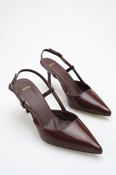 meyra'nın ayakkabıları Women's High Heel Shoes Bitter Brown Patent Leather