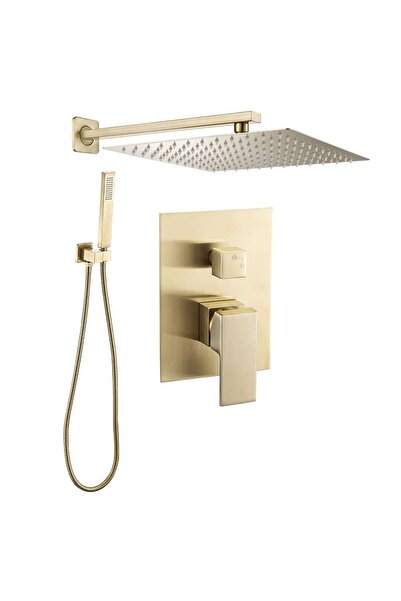 OEM AquaMist Built-in Shower Set, Two Flow Functions, Brushed Gold