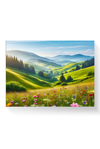 Printees Painting - Mountain landscape - Canvas on frame