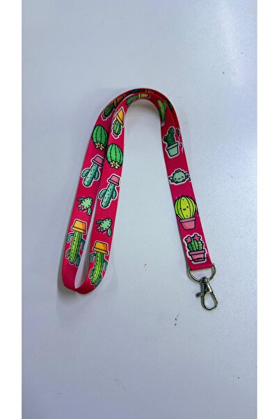 Class Üniforma Neck Lanyard |   Cactus Pomegranate Flower Patterned Health an...