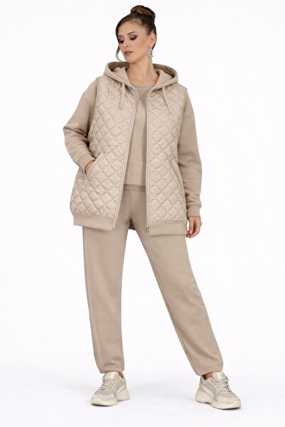 MRDGiyim ŞİŞME YELEKLİ -BLUZ ve PANTOLON TAKIM