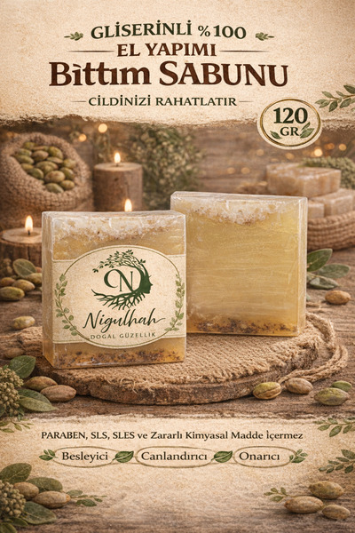 Pura Natura Gliserinli % 100 Doğal El Yapımı Bıttım Sabunu 120 Gr