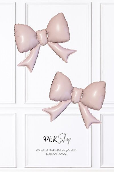 PEKSHOP 2li Orta Boy Pembe Fiyonk Folyo Balon