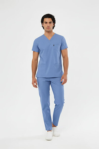 Class Üniforma Uniformă medicală Alaska Blue Doctor fără armătură material el...