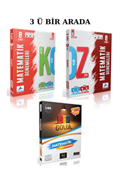 paraf yayınları PARAF8. SINIF KOLAY ORTA ZOR MATEMATİK BRANŞ DENEME-IQ GÖLGE ...
