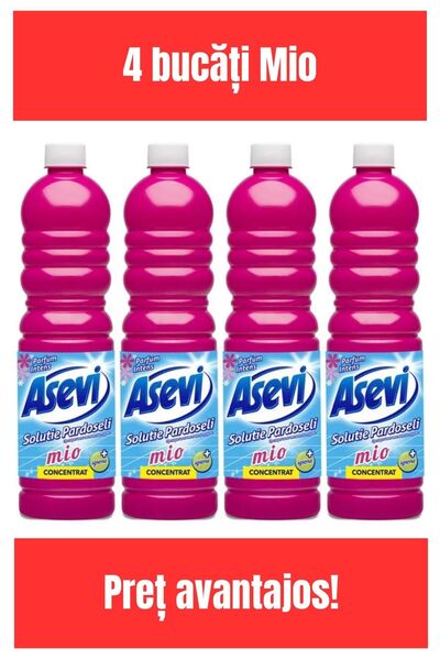 ASEVI Почистващ препарат за повърхности 1л MIO x4 броя