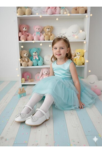 Minican Блестящи момичешки обувки тип „Мери Джейн“ | С панделка с камъни | Об...