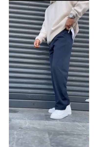 More Black Baggy Fabric Trousers