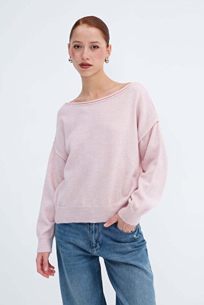Addax Boat Neck Knitwear Sweater K3472