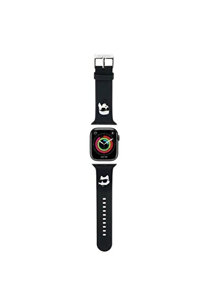 Karl Lagerfeld 3D λουράκι από καουτσούκ για Apple Watch 42/44/45/49 mm - Μαύρο
