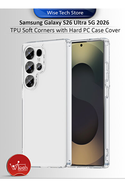 Wtech Samsung Galaxy S26 Ultra 5G 2026 TPU Soft Corners with Hard PC Case Cover