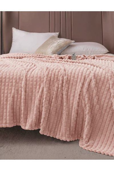 FIONNA.RO Cocolino Blanket With Squares Medium Thickness - Pink
